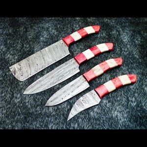 Damascus steel Chef Knives Set
